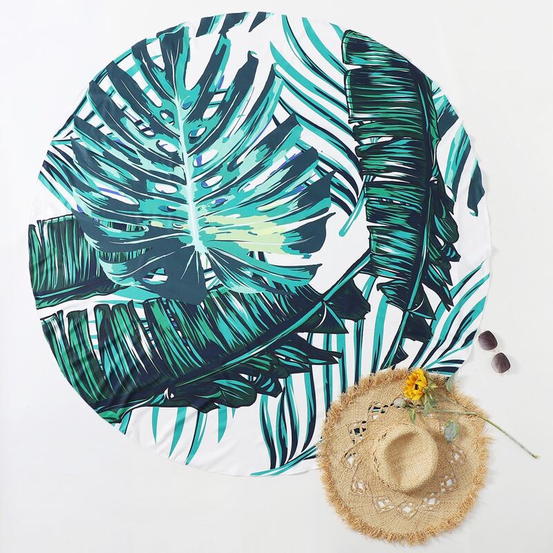 

Tropical Print Beach Blanket, Multicolor