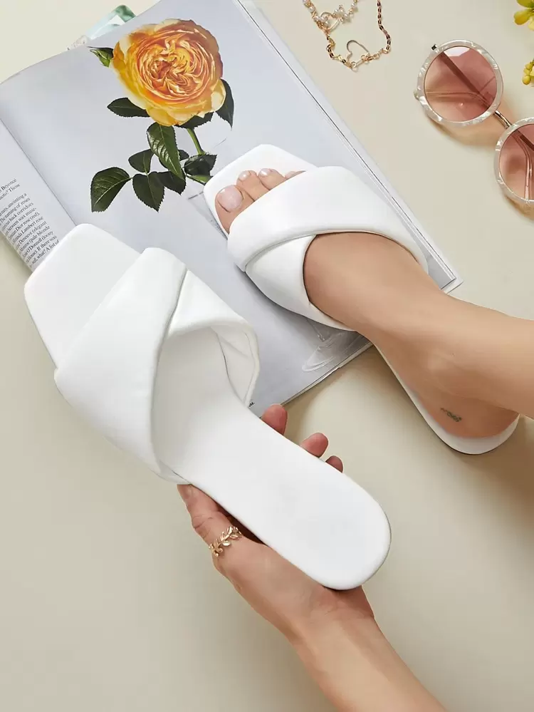 Pleather Crisscross Vamp Sandals Summer Shoes Spring Shoes Spring Break Easter Vacation Shoes Casual Shoes Beach Shoes Mother's Day Present Valentine's Day