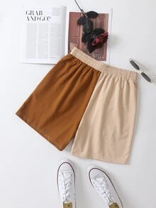 Cordão Bolso Bloco de cores ocasional Calções - Multicolorido - Visão 2