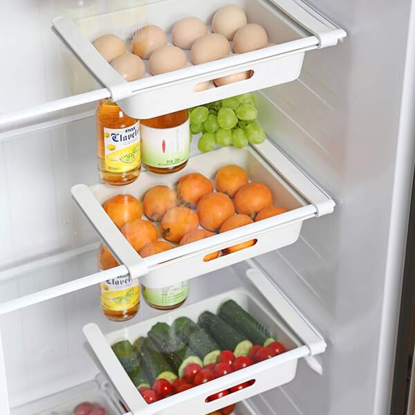 

1pc Fridge Hanging Storage Box, White