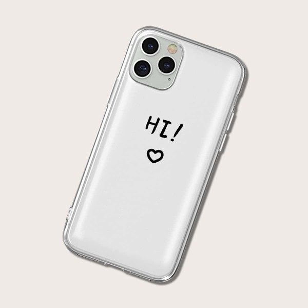 

Letter Graphic Phone Case, Clear
