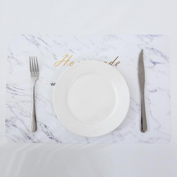 

Marble Pattern Placemat, White