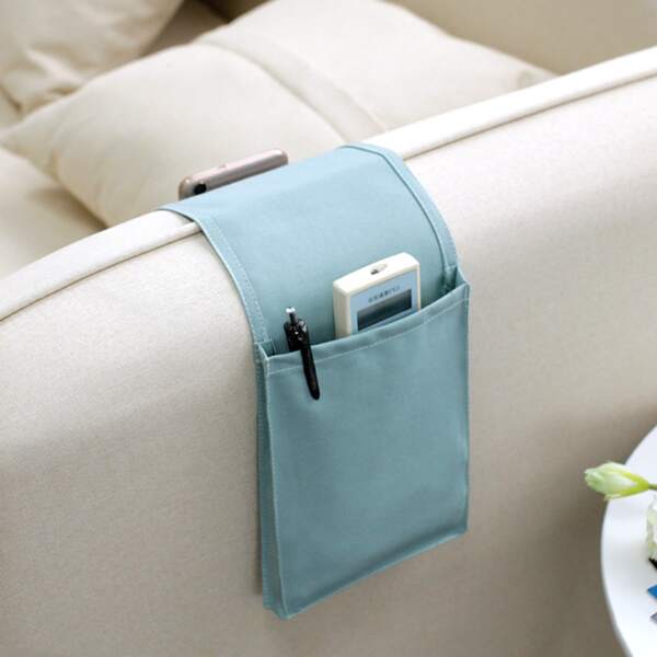 

1pc Hanging Sofa Side Storage Bag, Baby blue
