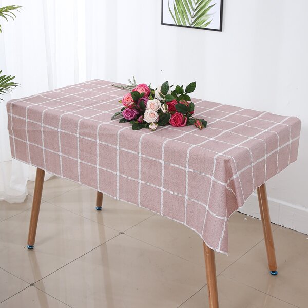 

Plaid Pattern Tablecloth, Pink