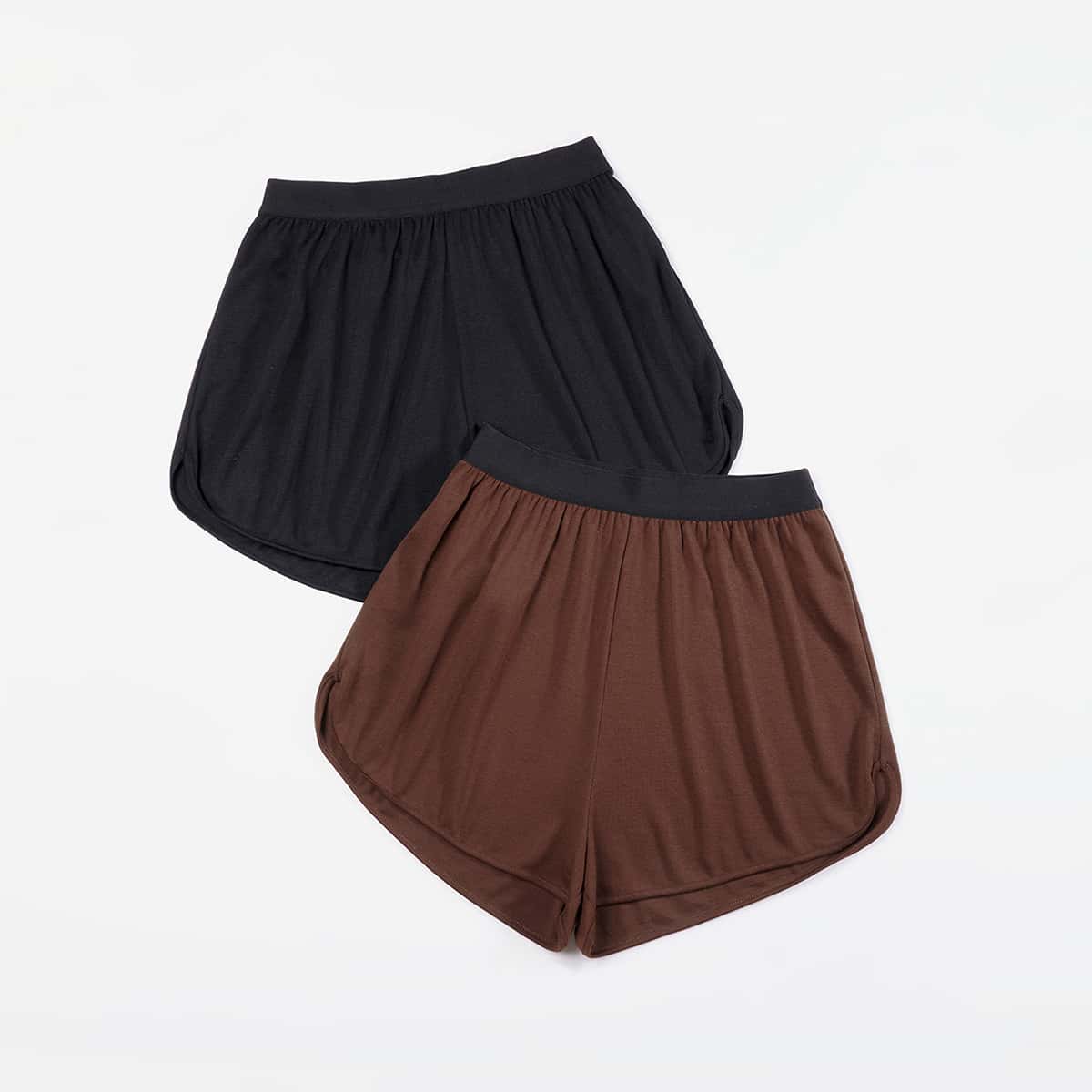 

2pcs Dolphin Shorts, Multicolor