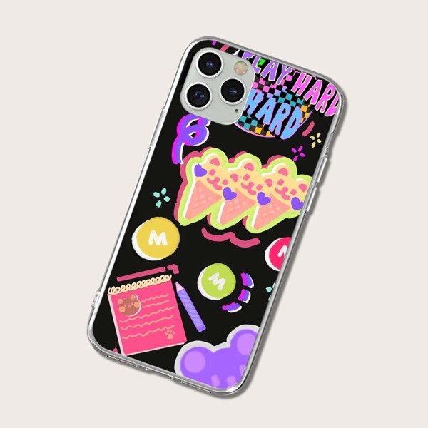 

Cartoon Graphic Phone Case, Multicolor