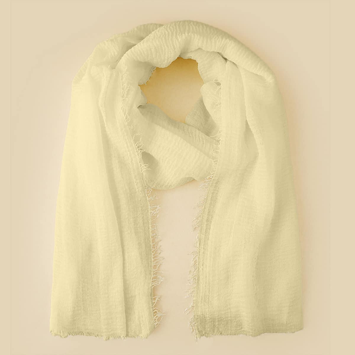

1pc Solid Scarf, Yellow