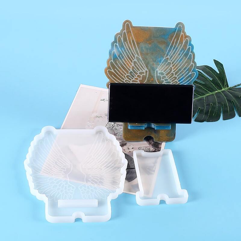 

2pcs DIY Wing Phone Holder Epoxy Mold Set, White