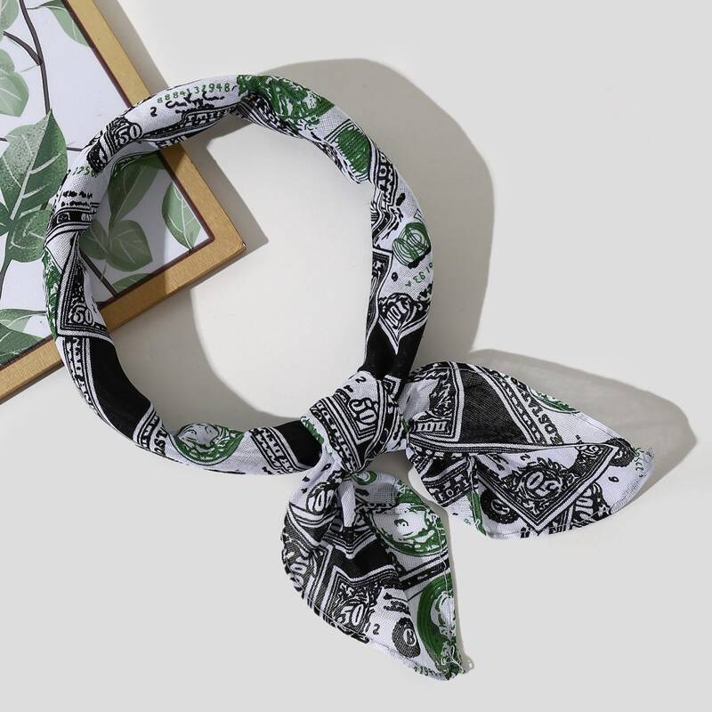 

Dollar Print Bandana, Multicolor