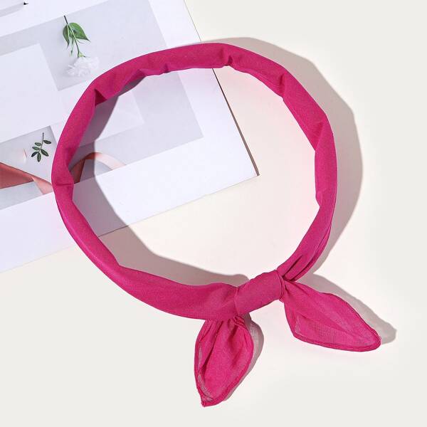 

Minimalist Solid Bandana, Hot pink