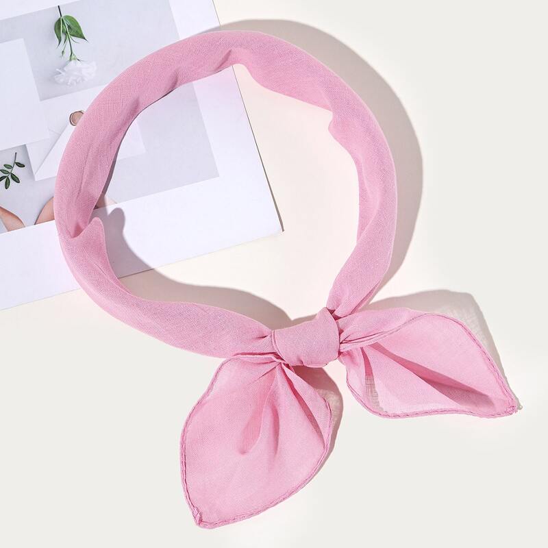 

Minimalist Solid Bandana, Pink