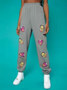 Penelope Ping Quần thể thao Đồ họa - Màu Xám nhạt - Xem 1