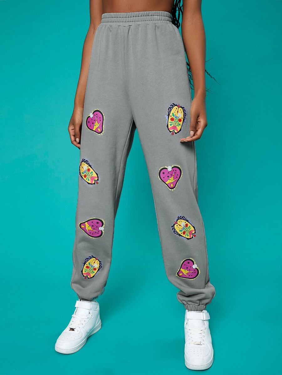 Penelope Ping Quần thể thao Đồ họa - Màu Xám nhạt - Xem 1