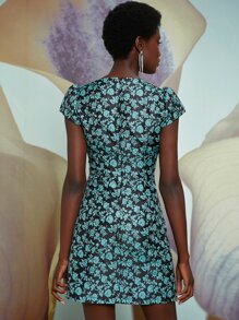 Penelope Ping 滿版印花合身連衣裙 - 彩色 - 查看 2