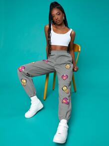 Penelope Ping Quần thể thao Đồ họa - Màu Xám nhạt - Xem 4