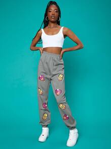 Penelope Ping Quần thể thao Đồ họa - Màu Xám nhạt - Xem 5