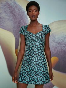 Penelope Ping 滿版印花合身連衣裙 - 彩色 - 查看 4