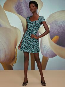 Penelope Ping 滿版印花合身連衣裙 - 彩色 - 查看 6