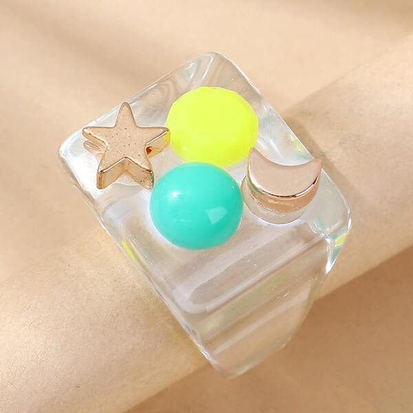 

Star Decor Ring, Multicolor