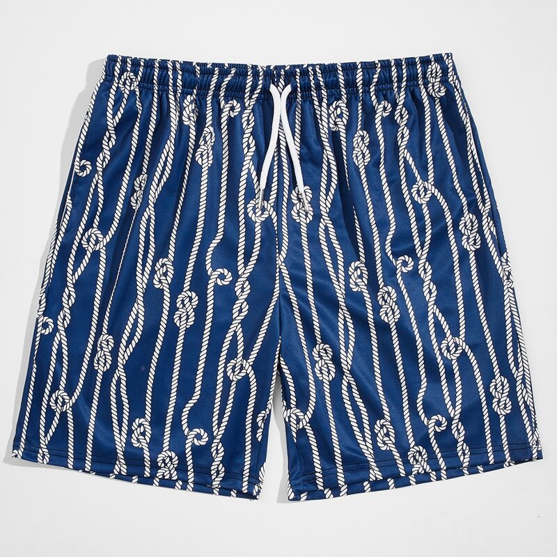 

Guys Rope Graphic Drawstring Shorts, Multicolor