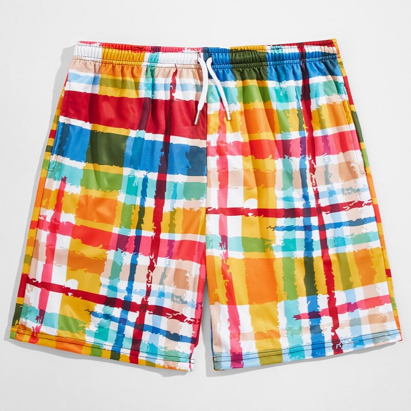 

Guys Plaid Drawstring Shorts, Multicolor