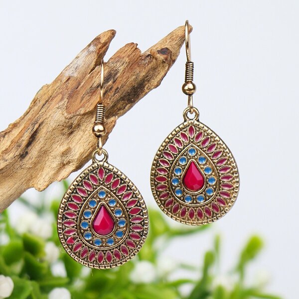 

Water Drop Earrings, Multicolor