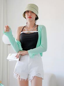 DAZY Débardeur avec empiècement contrasté croisé - Noir - Voir 1