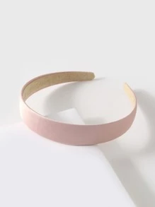 1件纯粉色宽发带，女士发带，优雅服饰，芭蕾舞核心，发饰，发箍，发圈发箍，家居，护肤发带头饰 - 藕粉色 - 查看 3