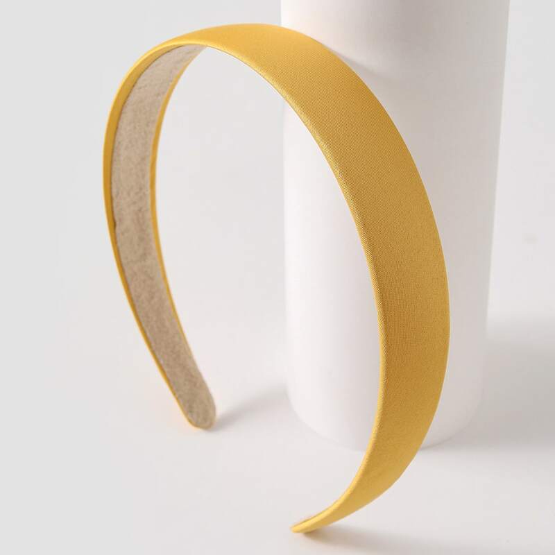 

Solid Wide Headband, Yellow