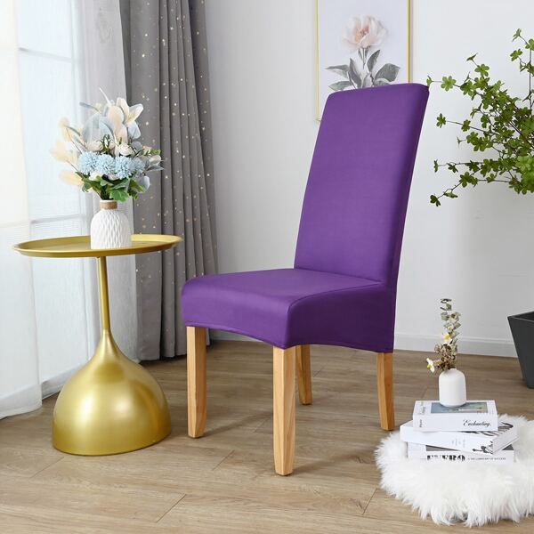 

Solid Color Stretchy Chair Cover, Purple