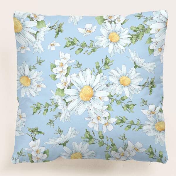 

Daisy Print Cushion Cover Without Filler, Multicolor