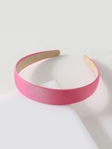 Diadema ancha de color liso, accesorios color rosa - Rosa Fucsia - Ver 3