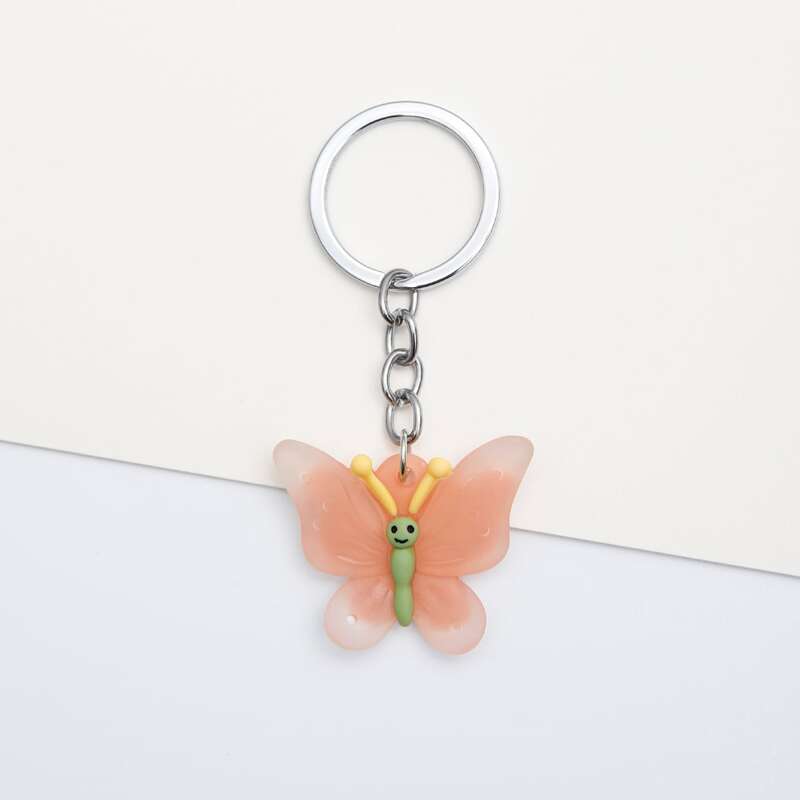 

Butterfly Charm Keychain, Pink