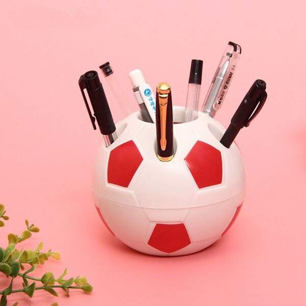 

1pc Football Design Pen Holder, Multicolor
