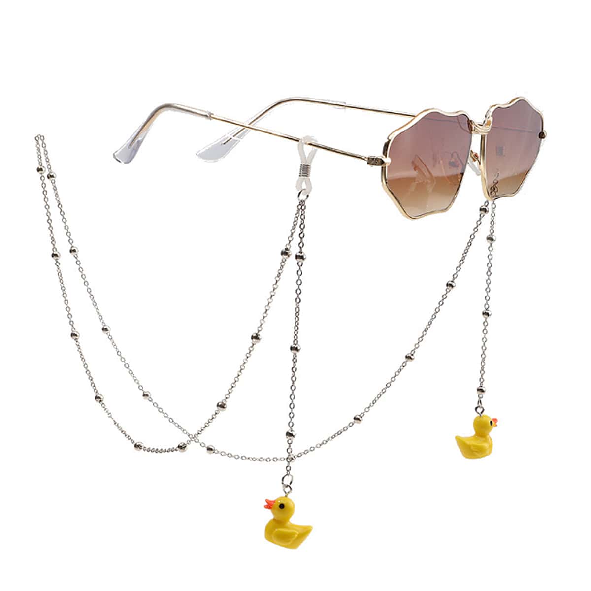 

Cartoon Duck Decor Glasses Chain, Silver