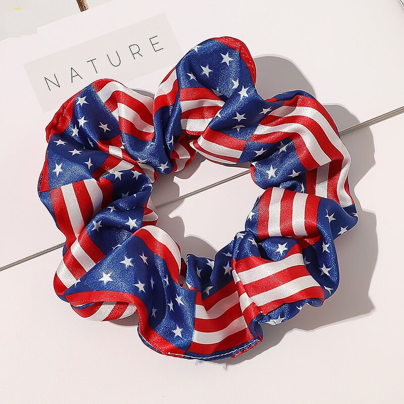 

Geo Pattern Scrunchie, Blue