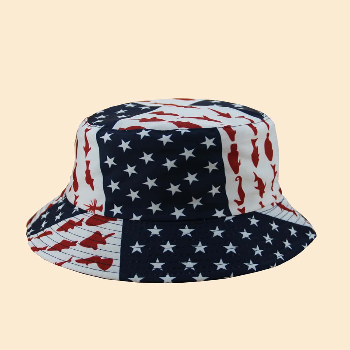 

Geo Pattern Bucket Hat, Blue