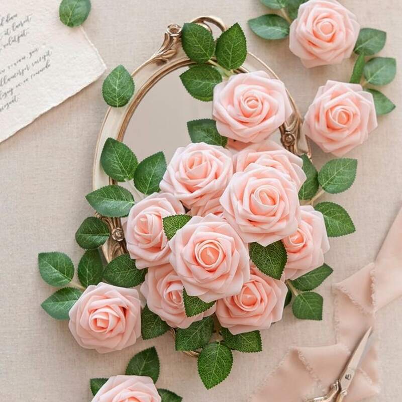 

5pcs Artificial Rose, Pink