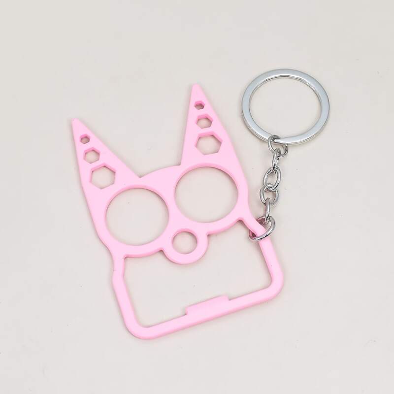

Minimalist Animal Charm Keychain, Pink