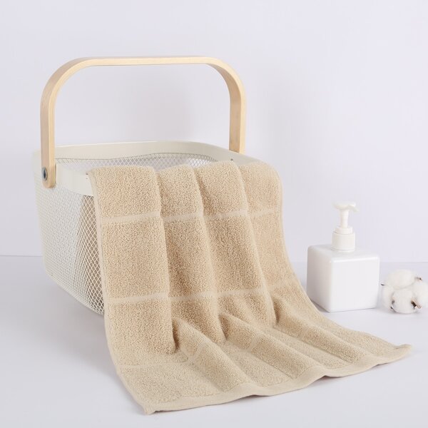 

Plaid Pattern Face Towel, Khaki