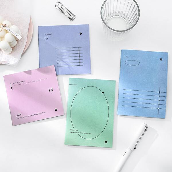 

1pc Random Color Memo Pad, Multicolor
