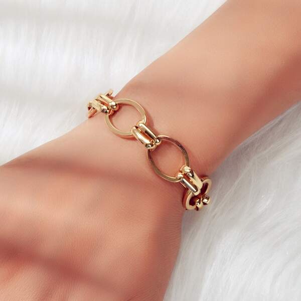 

Geo Decor Chain Bracelet, Gold