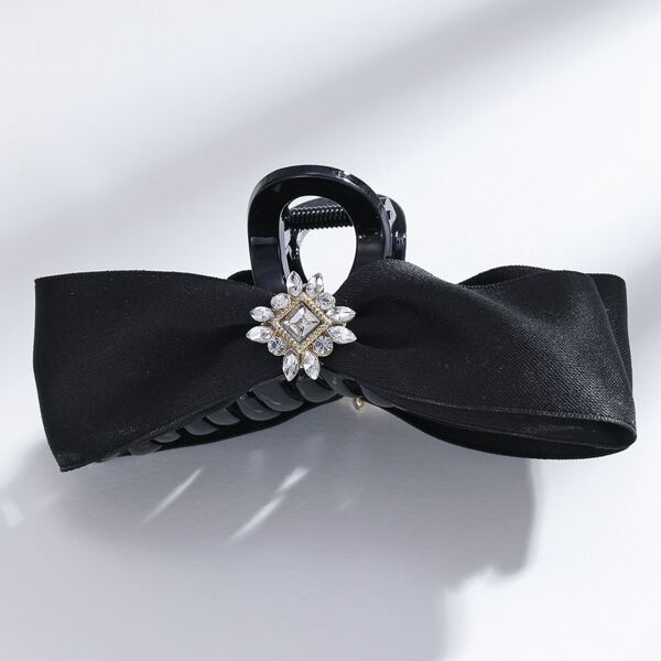 

Rhinestone Detail Hair Claw, Black