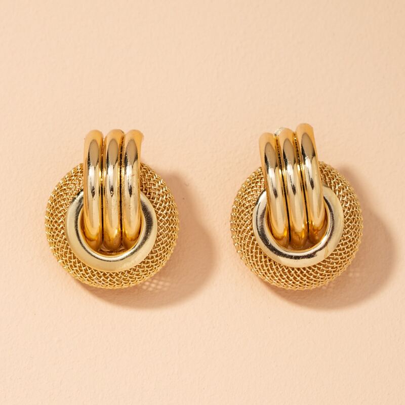 

Punk Hoop Earrings, Gold