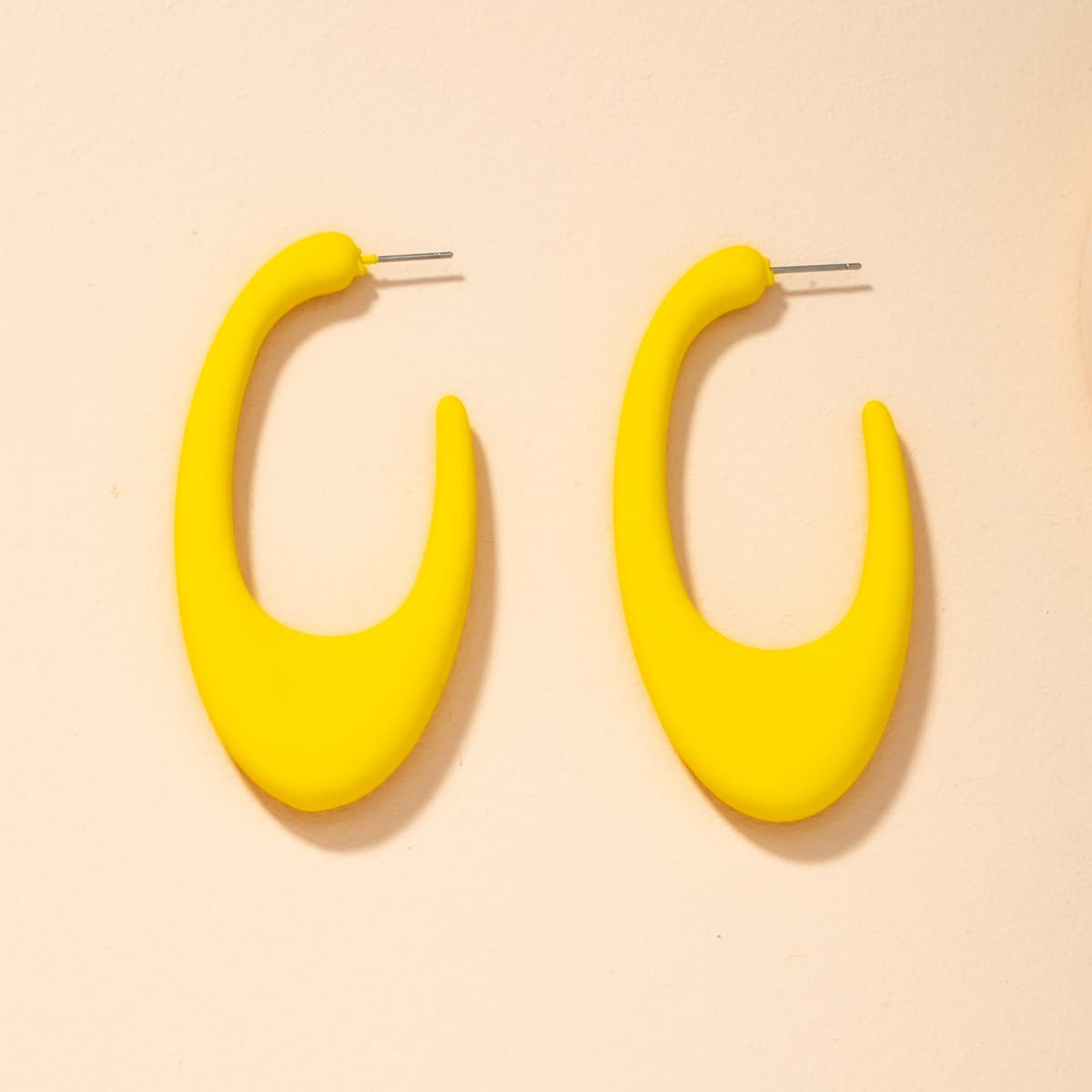 

Minimalist Hoop Earrings, Yellow