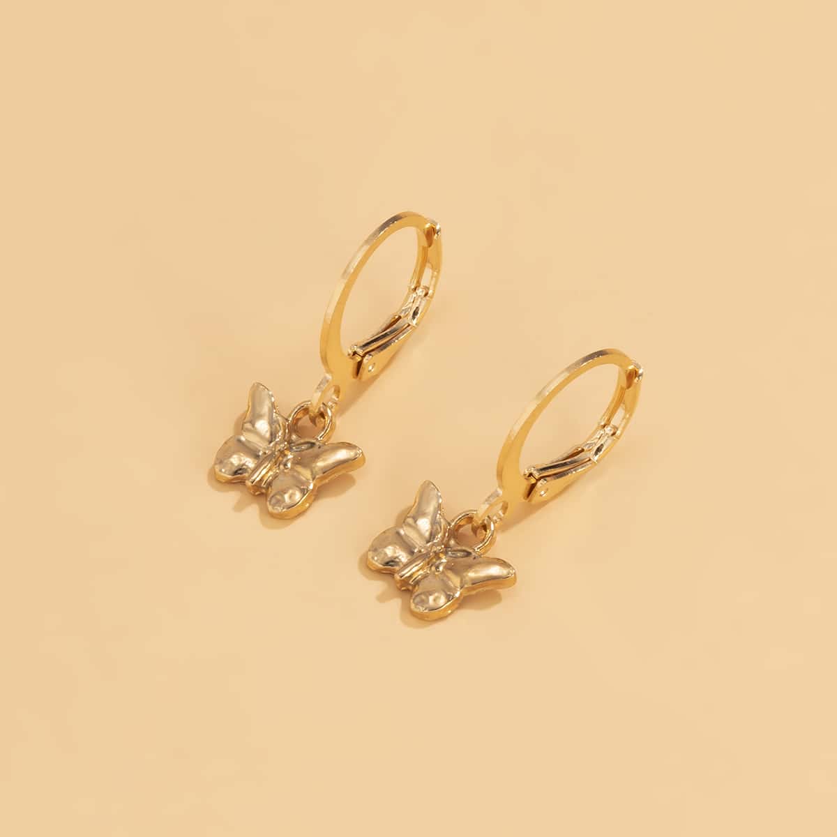 

Butterfly Drop Earrings, Gold