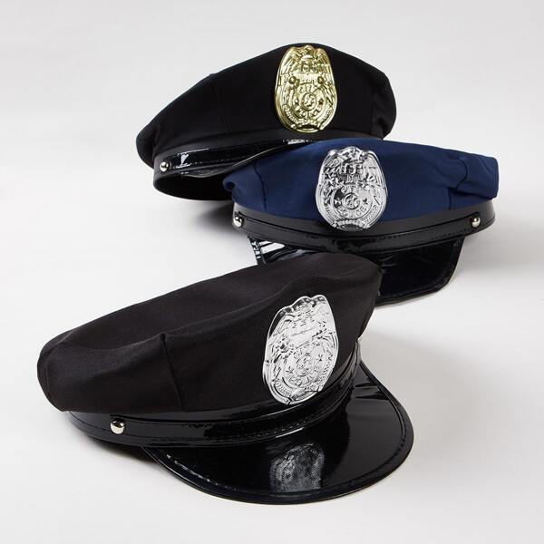 

3pcs Cop Costume Hat, Multicolor