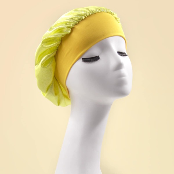 

1pc Hair Bonnet, Yellow