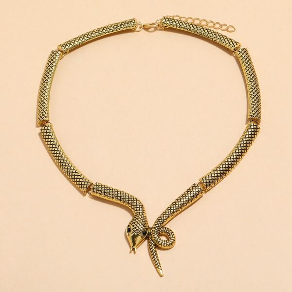 

Snake Design Necklace, Gold