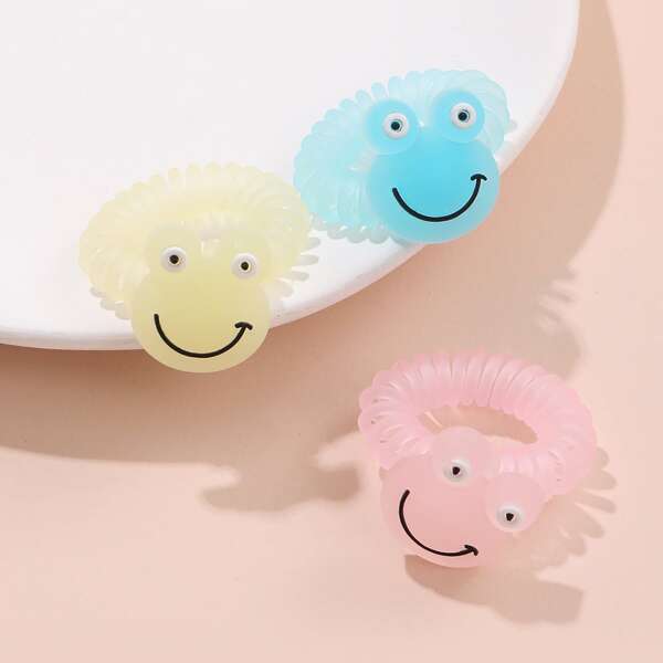 

3pcs Cartoon Hair Tie, Multicolor